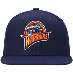 Mitchell & Ness Golden State Warriors Hardwood Classics Team Ground 2.0 Snapback Hat Navy
