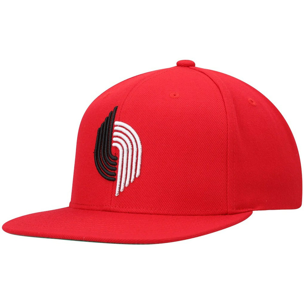 Mitchell & Ness Portland Trail Blazers Hardwood Classics Team Ground 2.0 Snapback Hat Red