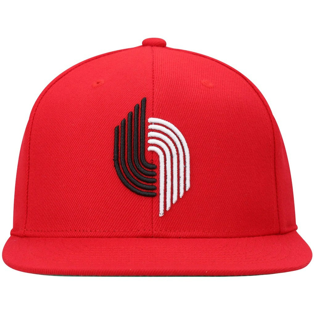 Mitchell & Ness Portland Trail Blazers Hardwood Classics Team Ground 2.0 Snapback Hat Red