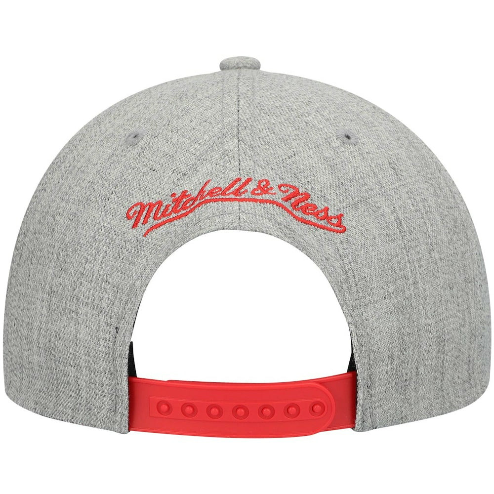 Mitchell & Ness Atlanta Hawks Hardwood Classics Team 2.0 Snapback Hat Heathered Gray