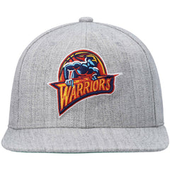 Mitchell & Ness Golden State Warriors Hardwood Classics Team 2.0 Snapback Hat Heathered Gray