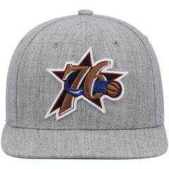 Mitchell & Ness Philadelphia 76ers Hardwood Classics Team 2.0 Snapback Hat Heathered Gray