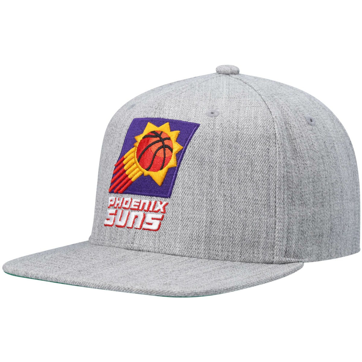 Mitchell & Ness Phoenix Suns Hardwood Classics Team 2.0 Snapback Hat Heathered Gray