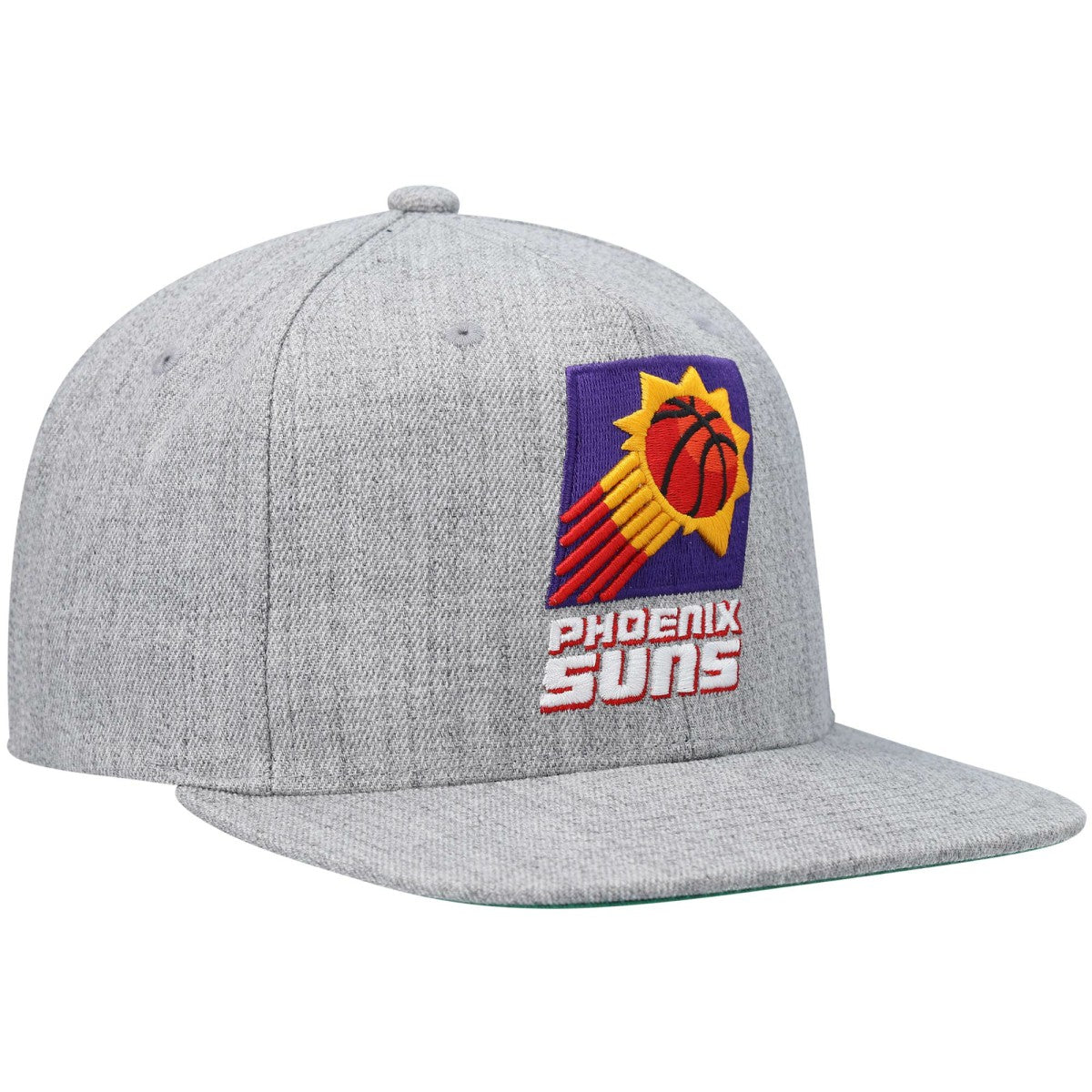Mitchell & Ness Phoenix Suns Hardwood Classics Team 2.0 Snapback Hat Heathered Gray