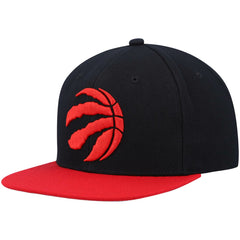 Mitchell & Ness Toronto Raptors Team Two-Tone 2.0 Snapback Hat Black/Red