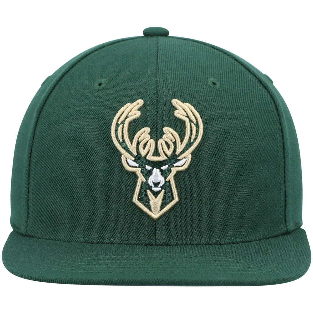 Mitchell & Ness Milwaukee Bucks Ground 2.0 Snapback Hat Hunter Green