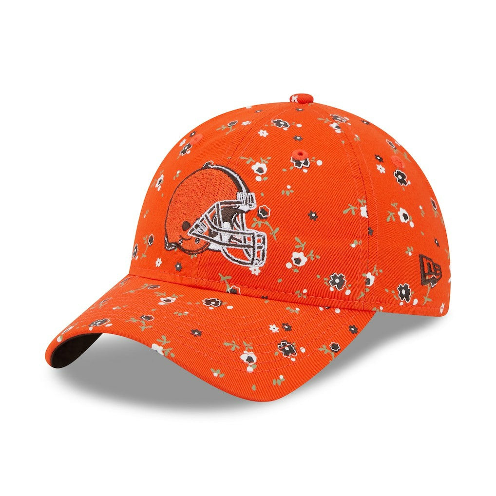 Cleveland Browns New Era Women's Floral 9TWENTY Adjustable Hat - Orange - NFL