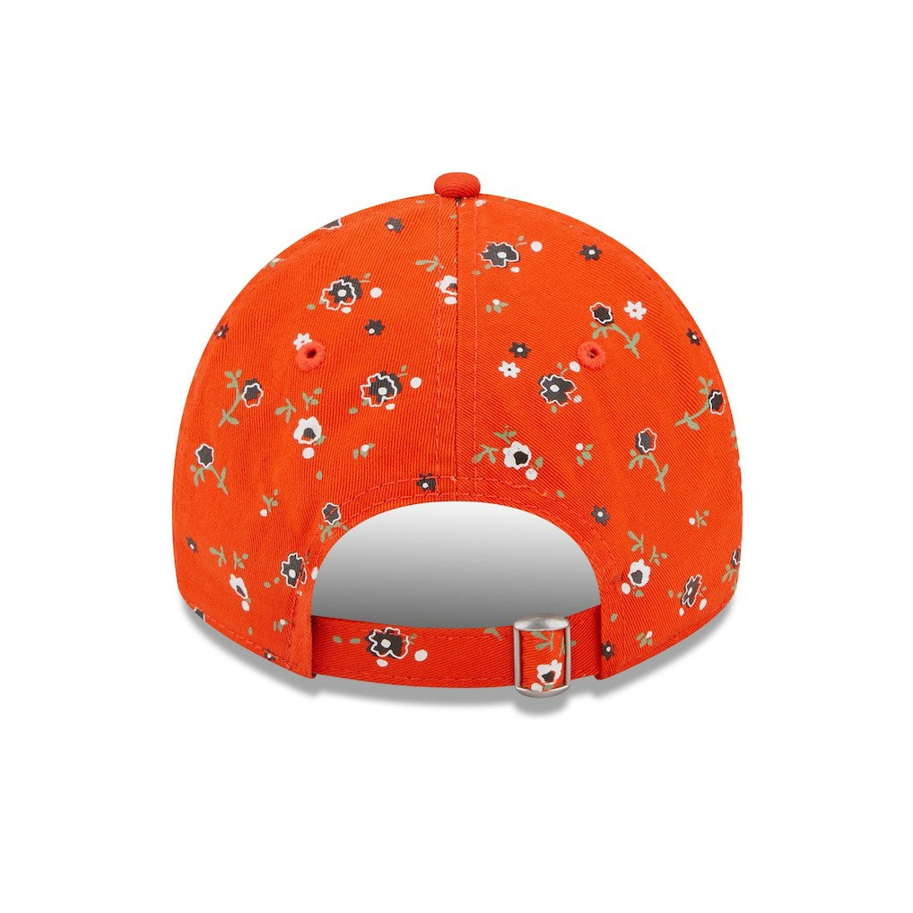 Cleveland Browns New Era Women's Floral 9TWENTY Adjustable Hat - Orange - NFL