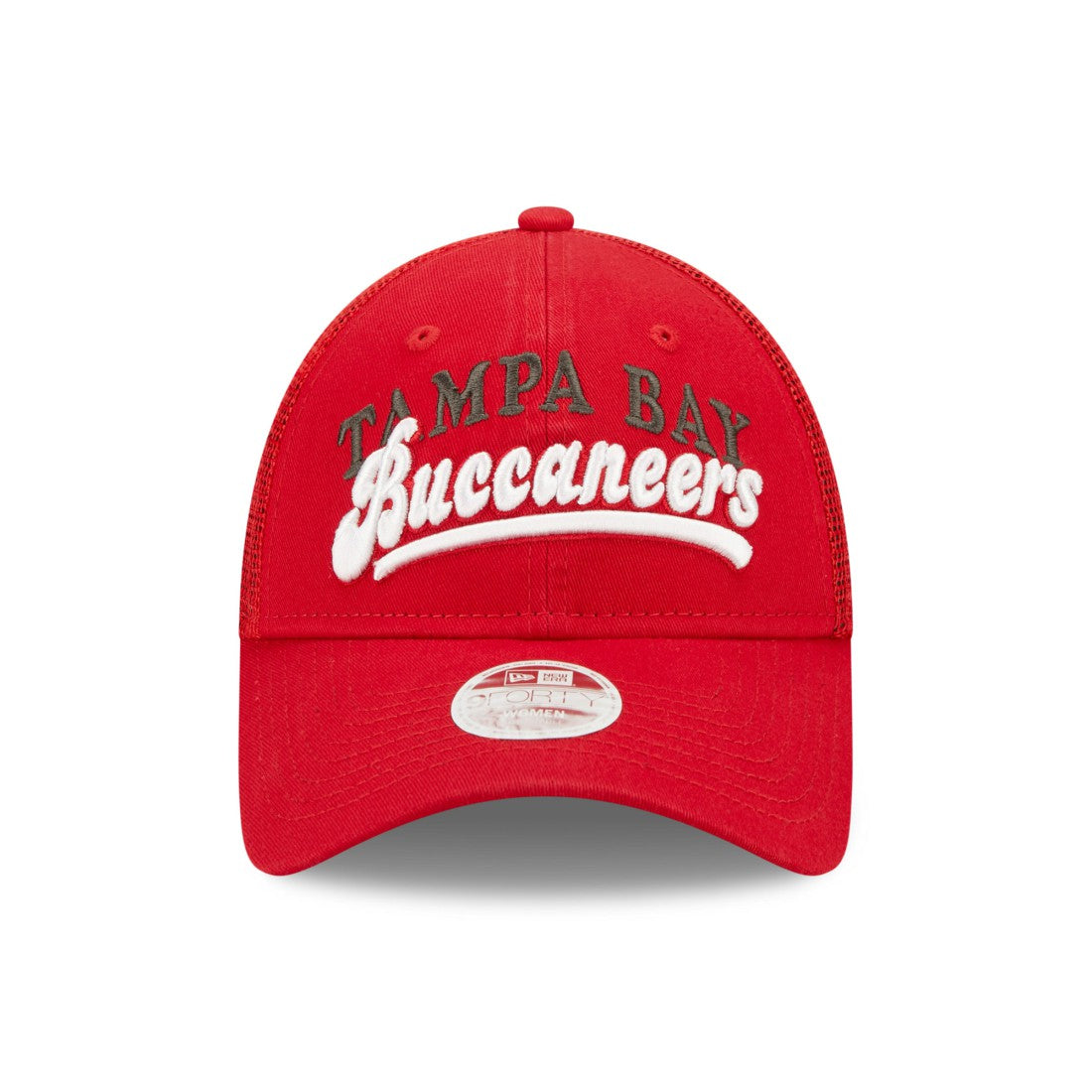 Tampa Bay Buccaneers New Era Women's Team Trucker 9FORTY Snapback Hat - Red - NFL