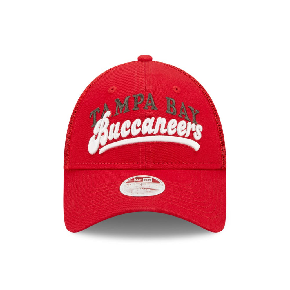 Tampa Bay Buccaneers New Era Women's Team Trucker 9FORTY Snapback Hat - Red - NFL