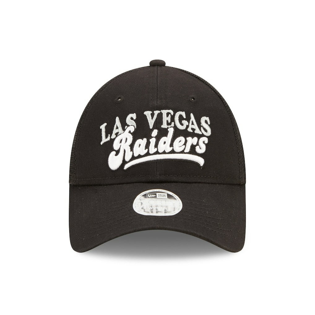 Las Vegas Raiders New Era Women's Team Trucker 9FORTY Snapback Hat - Black - NFL