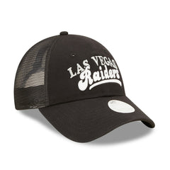 Las Vegas Raiders New Era Women's Team Trucker 9FORTY Snapback Hat - Black - NFL