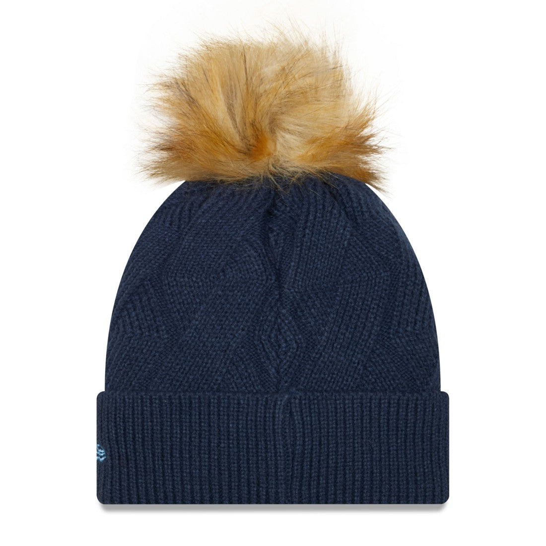 Tennessee Titans New Era Women's Snowy Cuffed Knit Hat with Pom - Navy - NFL