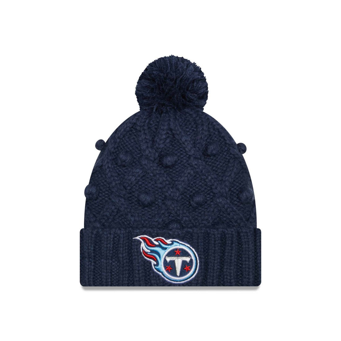 Tennessee Titans New Era Women's Toasty Cuffed Knit Hat with Pom - Navy - NFL