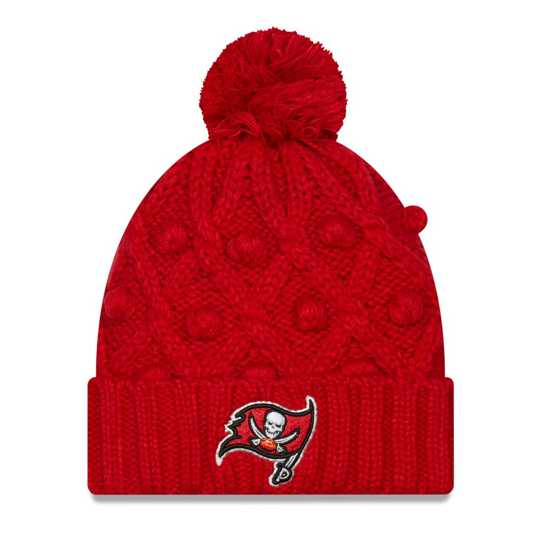 Tampa Bay Buccaneers New Era Women's Toasty Cuffed Knit Hat with Pom - Red - NFL