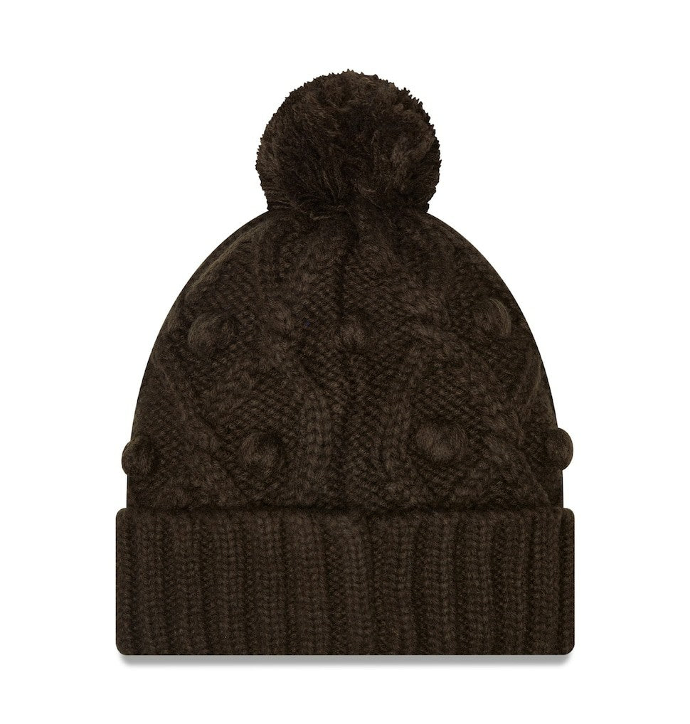 Cleveland Browns New Era Women's Toasty Cuffed Knit Hat with Pom - Brown - NFL