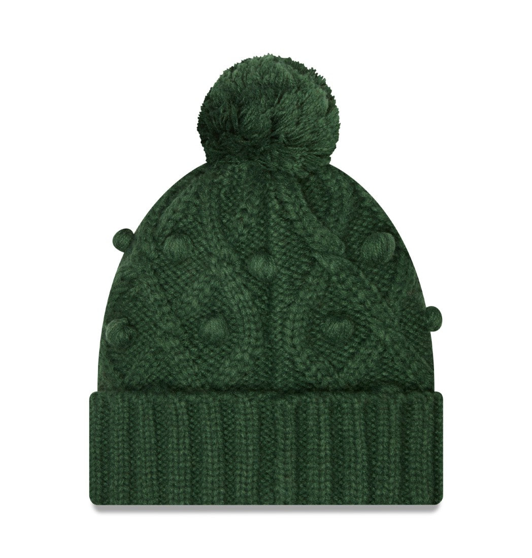Green Bay Packers New Era Women's Toasty Cuffed Knit Hat with Pom - Green - NFL