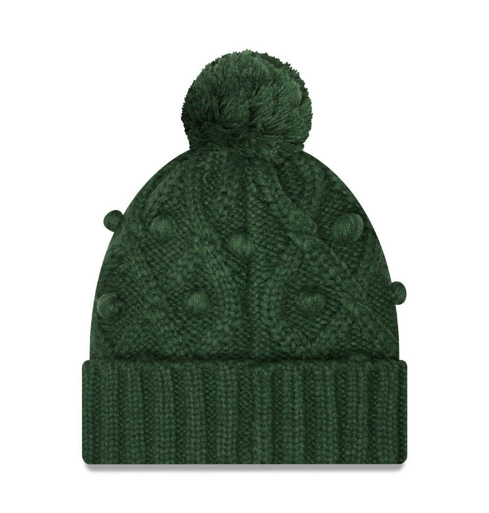 Green Bay Packers New Era Women's Toasty Cuffed Knit Hat with Pom - Green - NFL