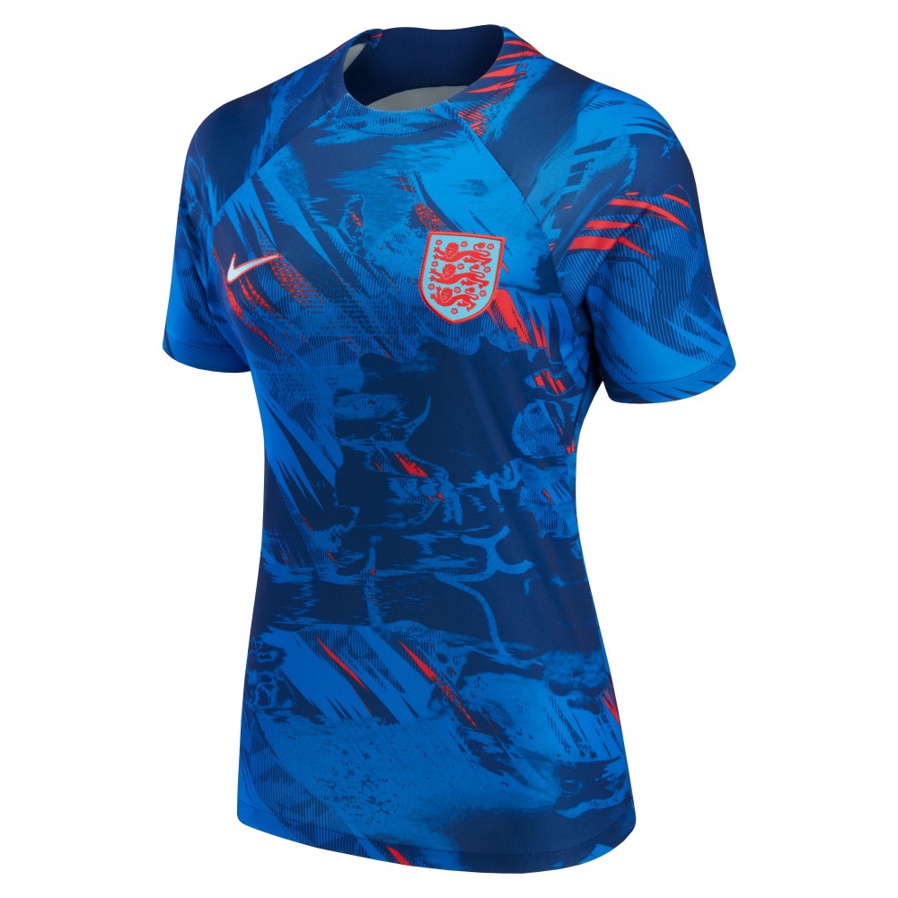 Nike - England National Team Women's 2022 Pre-Match Top - Blue