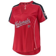 Washington Nationals Women's Plus Size Diva Notch Neck Raglan T-Shirt Online
