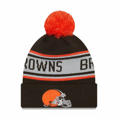 Cleveland Browns New Era Preschool Repeat Cuffed Knit Hat with Pom - Brown - NFL