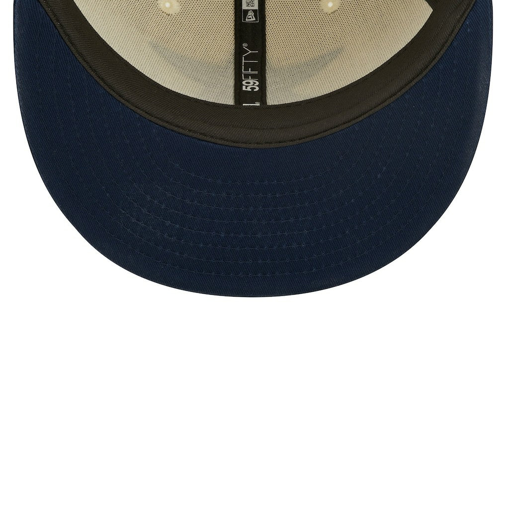 Dallas Cowboys New Era 2022 Sideline 59FIFTY Fitted Hat - Cream/Navy - NFL
