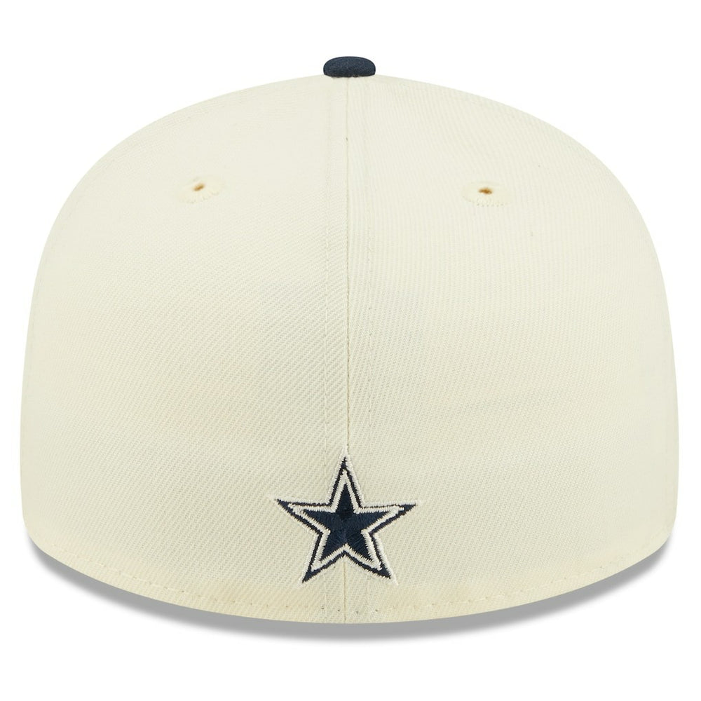 Dallas Cowboys New Era 2022 Sideline Low Profile 59FIFTY Fitted Hat - Cream/Navy - NFL