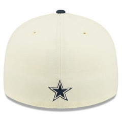 Dallas Cowboys New Era 2022 Sideline Low Profile 59FIFTY Fitted Hat - Cream/Navy - NFL