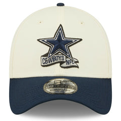 Dallas Cowboys New Era 2022 Sideline 39THIRTY 2-Tone Flex Hat - Cream/Navy - NFL
