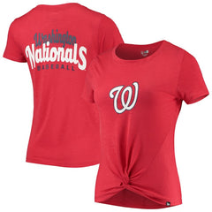 Washington Nationals New Era Women's 2-Hit Front Twist Burnout T-Shirt Sale