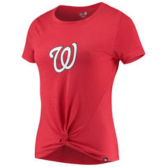Washington Nationals New Era Women's 2-Hit Front Twist Burnout T-Shirt Sale