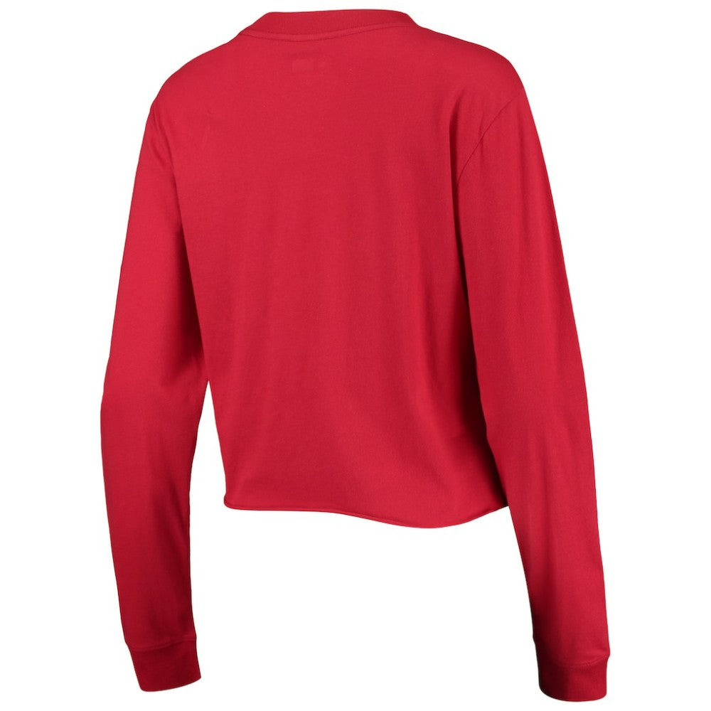 St. Louis Cardinals New Era Women's Baby Jersey Cropped Long Sleeve T-Shirt Sale