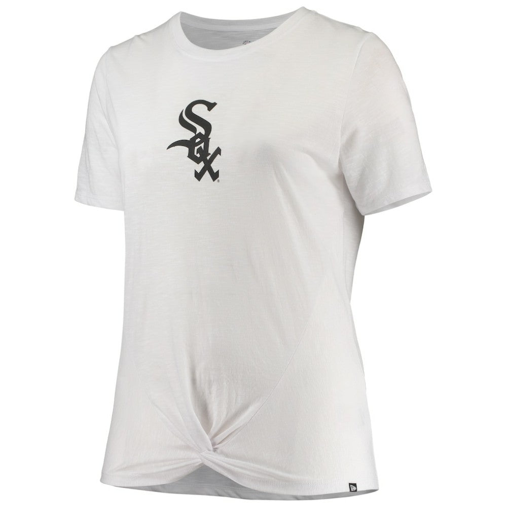 Chicago White Sox New Era Women's Plus Size 2-Hit Front Knot T-Shirt Sale