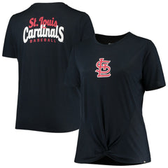St. Louis Cardinals New Era Women's Plus Size 2-Hit Front Knot T-Shirt Discount