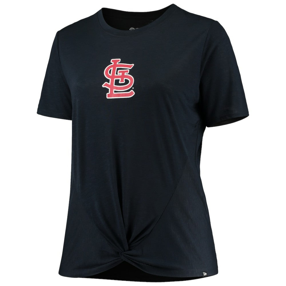 St. Louis Cardinals New Era Women's Plus Size 2-Hit Front Knot T-Shirt Discount
