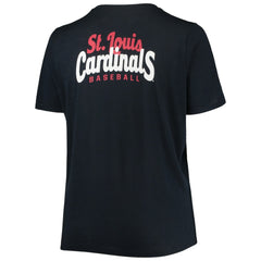 St. Louis Cardinals New Era Women's Plus Size 2-Hit Front Knot T-Shirt Discount