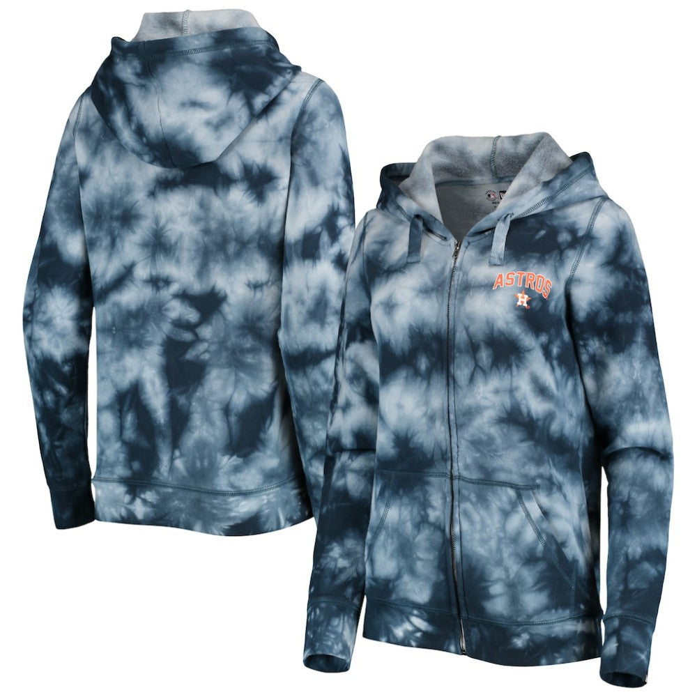Houston Astros New Era Women's Tie-Dye Full-Zip Hoodie Online