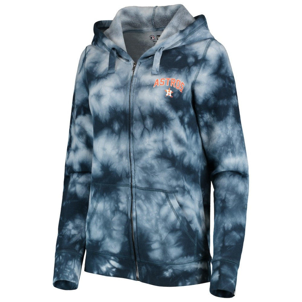 Houston Astros New Era Women's Tie-Dye Full-Zip Hoodie Online
