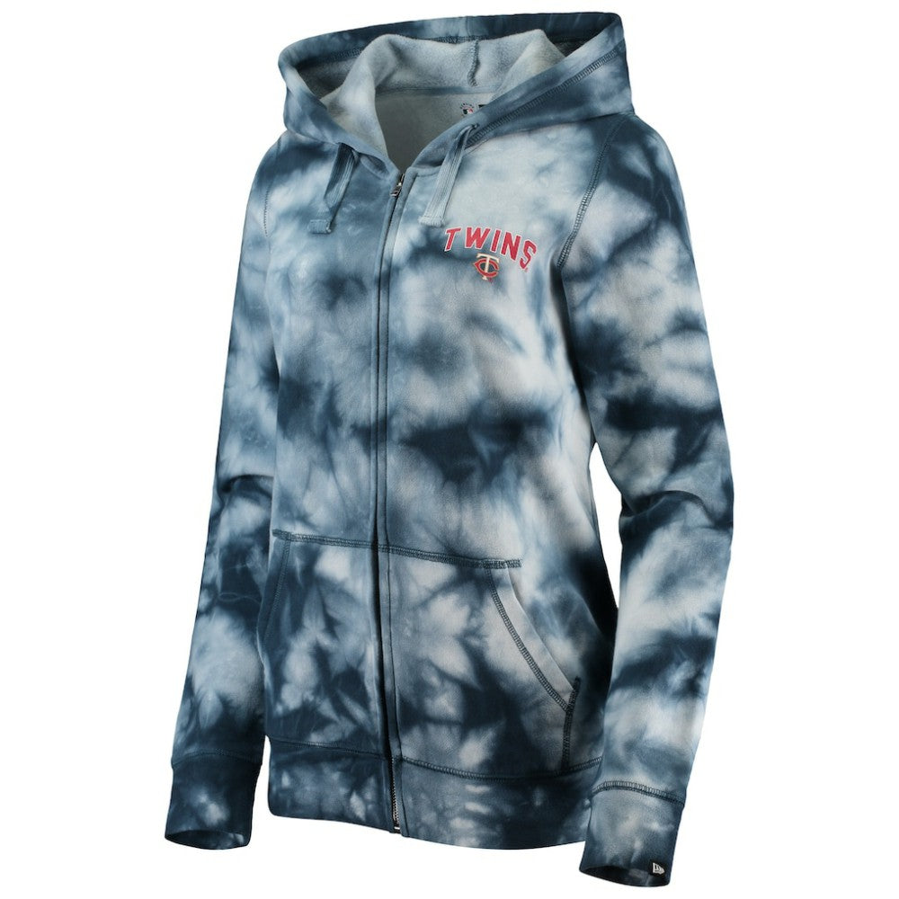 Minnesota Twins New Era Women's Tie-Dye Full-Zip Hoodie for sale