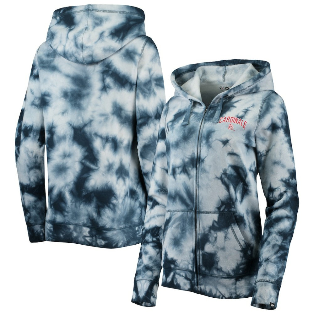 St. Louis Cardinals New Era Women's Tie-Dye Full-Zip Hoodie Sale