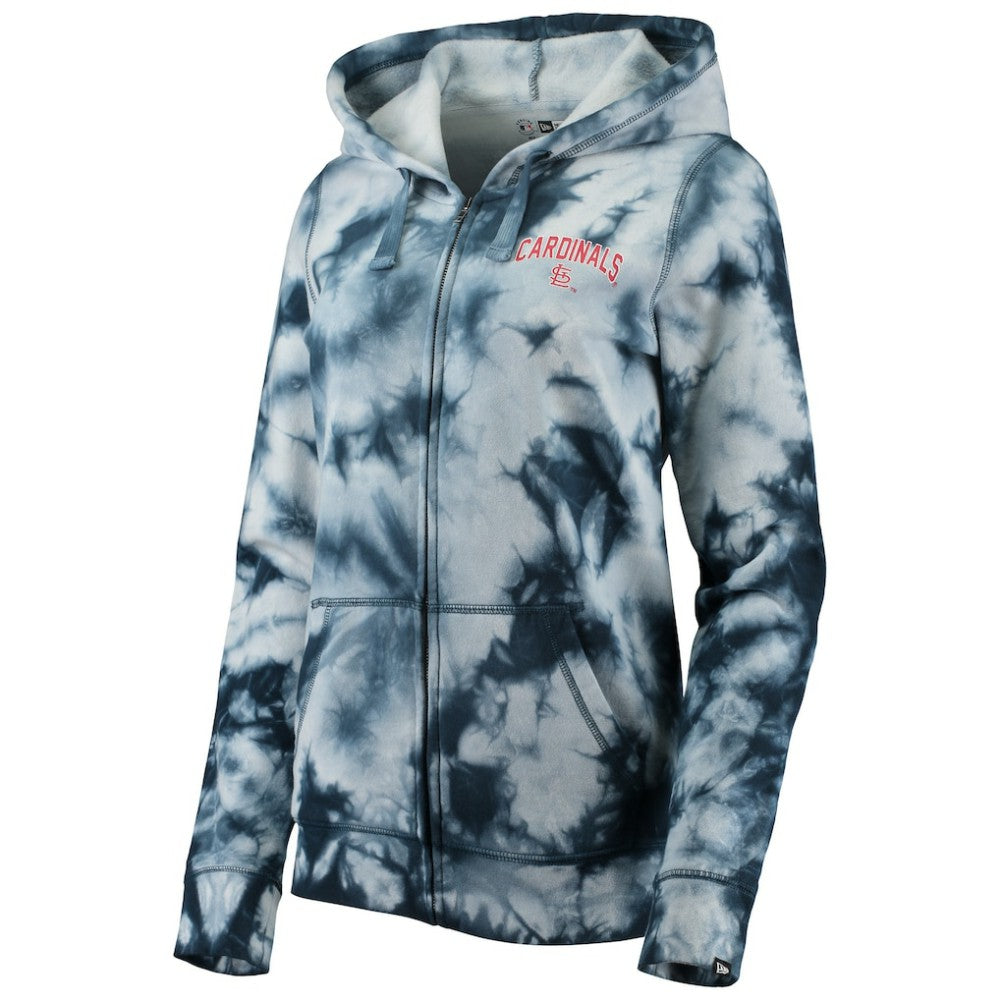 St. Louis Cardinals New Era Women's Tie-Dye Full-Zip Hoodie Sale