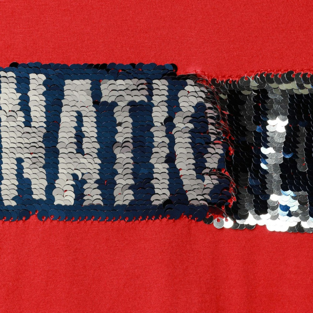 Washington Nationals New Era Girls Youth Flip Sequin Team T-Shirt Sale