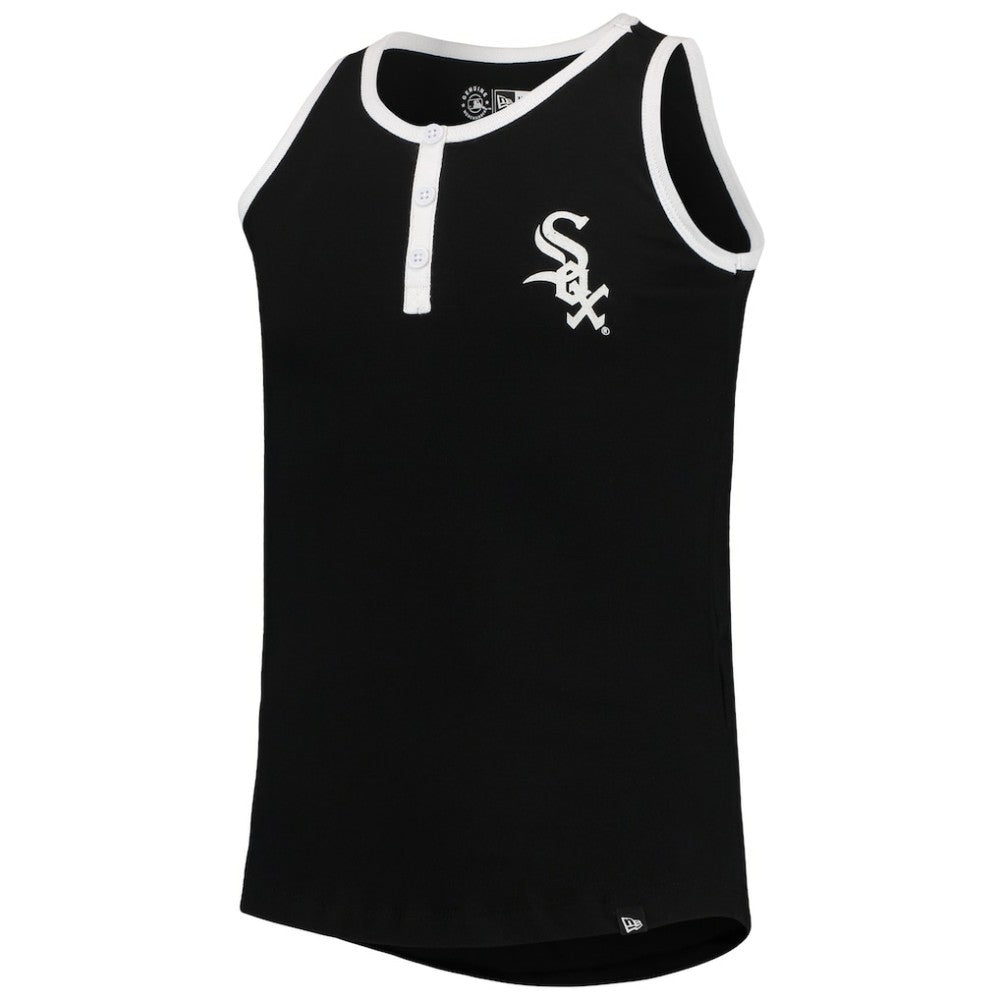 Chicago White Sox New Era Girls Youth Henley Tank Top Online