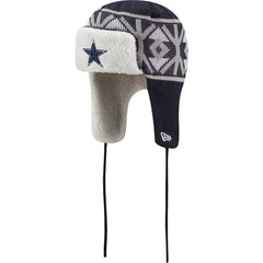 Dallas Cowboys New Era Knit Trapper Hat - Navy - NFL