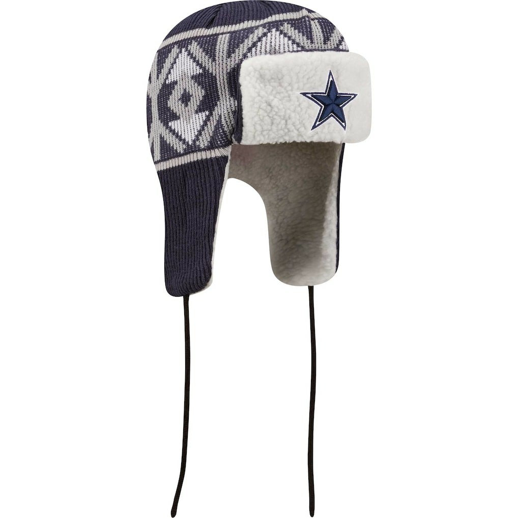 Dallas Cowboys New Era Knit Trapper Hat - Navy - NFL
