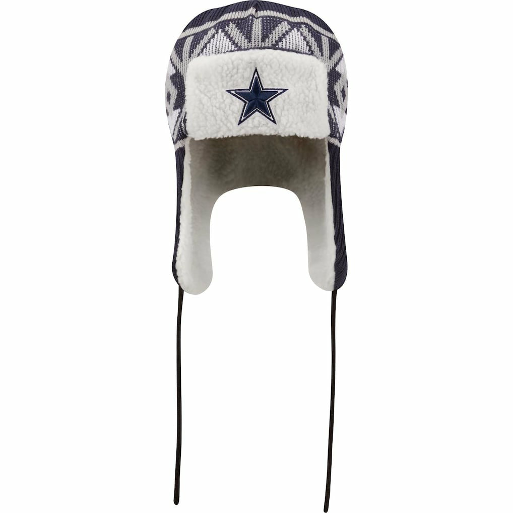 Dallas Cowboys New Era Knit Trapper Hat - Navy - NFL