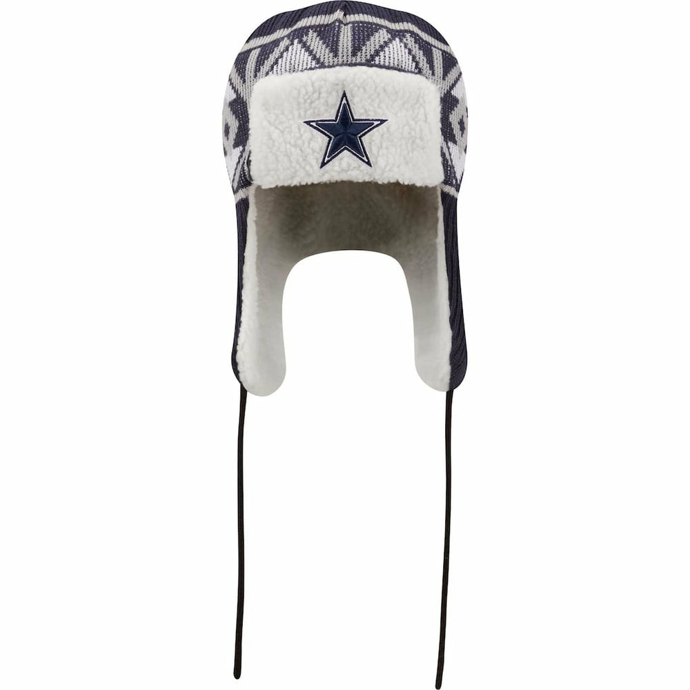 Dallas Cowboys New Era Knit Trapper Hat - Navy - NFL