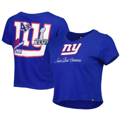 New York Giants New Era Women's Historic Champs T-Shirt - Royal - NFL