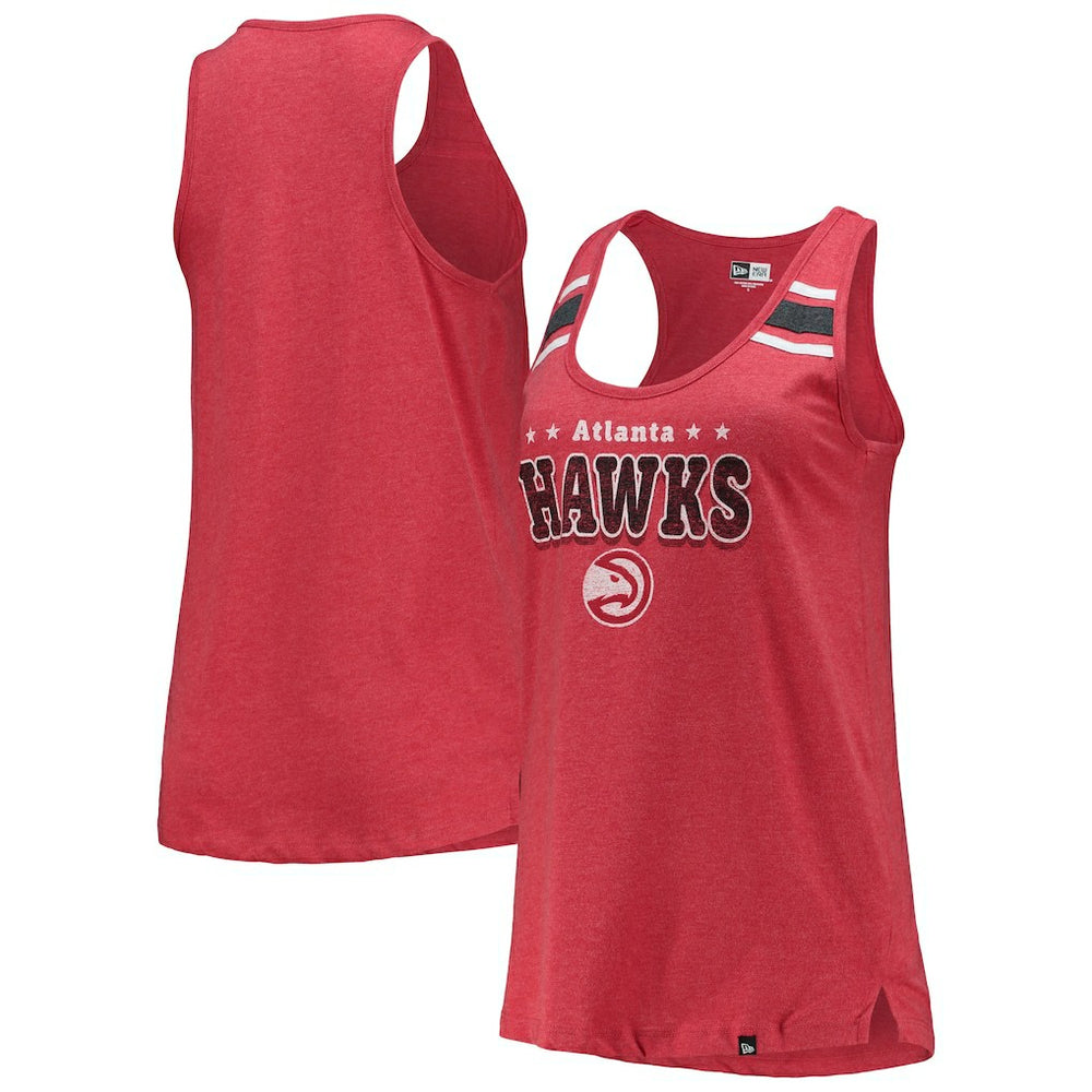 New Era Atlanta Hawks Women's Scoop-Neck Racerback Tank Top Red