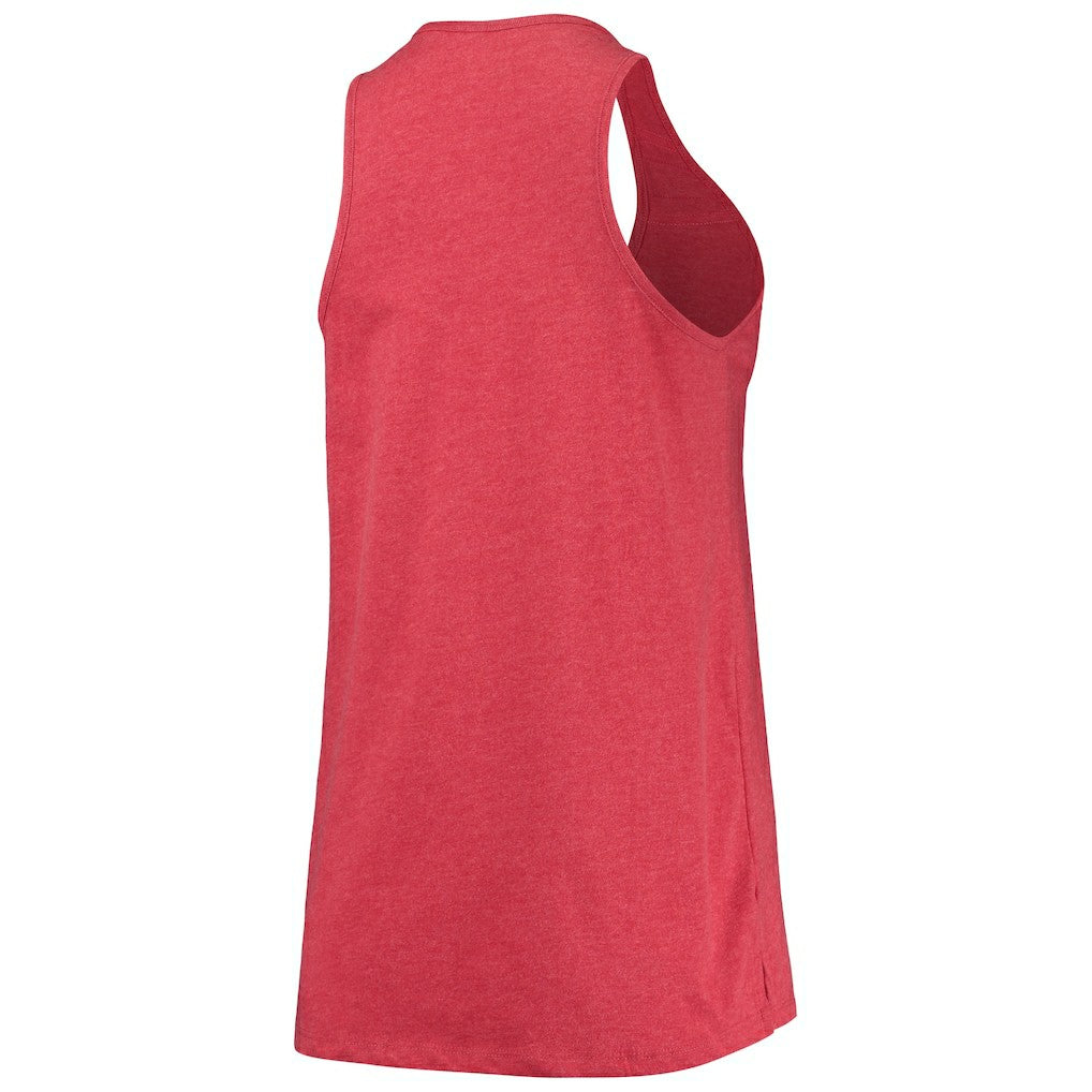 New Era Chicago Bulls Women's Scoop-Neck Racerback Tank Top Heathered Red